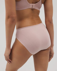 Cotton Blend High-Leg Panty with Lace - ADOBE ROSE | Soma Women