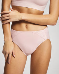 Tummy High-Leg Brief Panty with Lace - PRETTY PINK | Soma Women