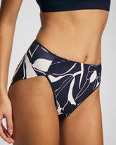 Tummy High-Leg Brief Panty with Lace - NOUVEAU FLORA MINI NAVY | Soma Women