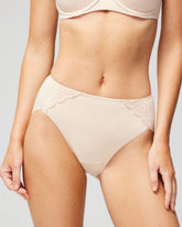 High-Leg Brief Panty with Lace - PALE SAND | Soma Women