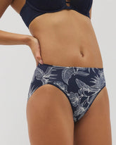 High-Leg Brief Panty - PLUMERIA BLOOMS NAVY CH | Soma Women