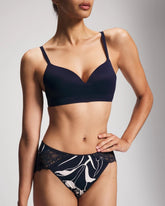 High-Leg Panty with Enchanting Lace - NOUVEAU FLORA MINI NAVY | Soma Women