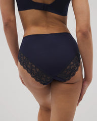 High-Leg Panty with Enchanting Lace - NIGHTFALL NAVY | Soma Women