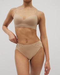 High-Leg Panty with Enchanting Lace - WARM AMBER | Soma Women