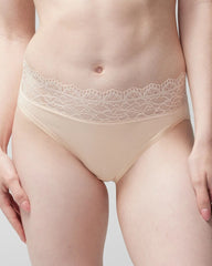 High-Leg Panty with Enchanting Lace - PALE SAND | Soma Women