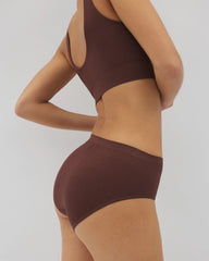 Seamless Rib High-Leg Panty - MOCHA | Soma Women
