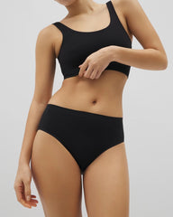 Seamless Rib High-Leg Panty - BLACK | Soma Women