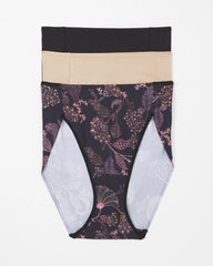 Tummy High-Leg Brief Panty 3 Pack - STITCH PAISLEY MULTIPACK | Soma Women