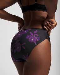Edge Bikini Panty with Lace - GILDED BLOOMS MAGENTA M | Soma Women