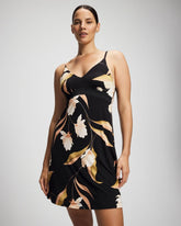 Satin Trim Chemise - MYSTIC BLOOMS BLACK MID | Soma Women