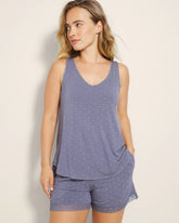 Printed V-Neck Pajama Tank - ON THE DOT EARL GRAY | Soma Women