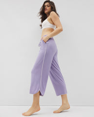 Solid Piped Crop Pajama Pant - JACARANDA | Soma Women