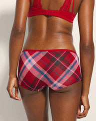 Boyshort Panty with Enchanting Lace - SNUGGLE UP PLAID M BIAS R | Soma Women