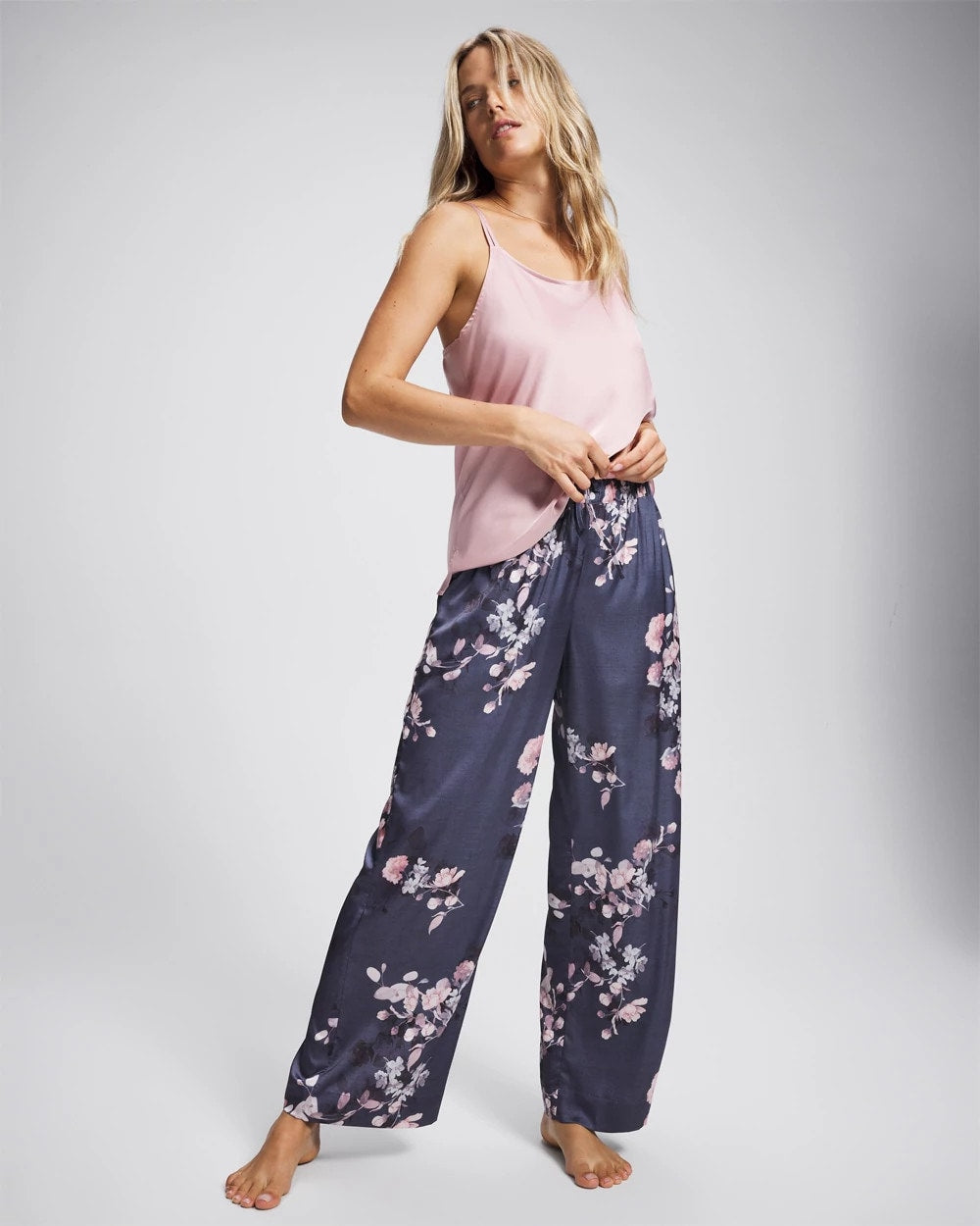 Piped Pajama Pant - FLORAL DREAMS GRAY | Soma Women