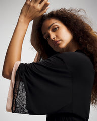 Lace Midi Robe - BLACK | Soma Women