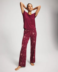 Packaged Short-Sleeve Pant Pajama Set - SCATTERED SQUARES VP/FOIL | Soma Women
