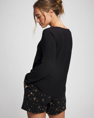 Long Sleeve Pajama Top - BLACK | Soma Women
