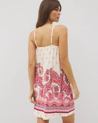 Smocked Neck Chemise - KASHMIR PAISLEY PLCD CH | Soma Women