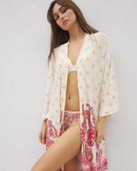 Kimono Short Robe - KASHMIR PAISLEY PLCD CH | Soma Women