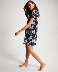 Short Sleeve Sleepshirt - WHIMSICAL WINGS BLK MID | Soma Women