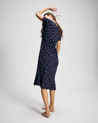 Short Sleeve Long Sleepshirt - MOVEMENT DOT NAVY | Soma Women