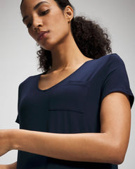 Short Sleeve Long Sleepshirt - NIGHTFALL NAVY | Soma Women