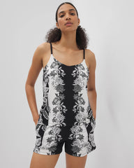 Flyaway Pajama Cami - STAMPED FLORAL SCARF BLK | Soma Women