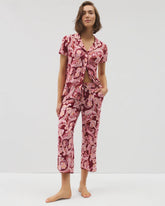 Piped Crop Pajama Pants - KASHMIR PAISLEY KISS | Soma Women