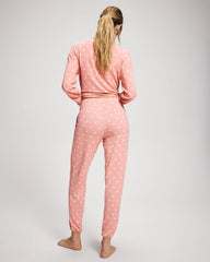 Banded Ankle Pajama Pant - DREAMY DOT MID BLUSH PINK | Soma Women