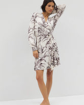 Long-Sleeve Short Robe - PALM PERFECT CHAMPAGNE | Soma Women