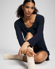 Long-Sleeve Sleepshirt - NIGHTFALL NAVY | Soma Women