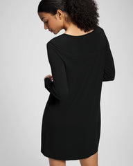 Long-Sleeve Sleepshirt - BLACK | Soma Women