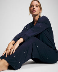 Printed Pajama Pant - SILVER DEW DROP/NAVY | Soma Women