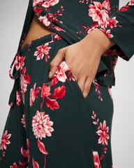 Printed Pajama Pant - COTTAGE FLORAL GREEN | Soma Women