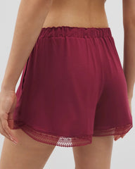 Geo Lace Pajama Short - GARNET | Soma Women