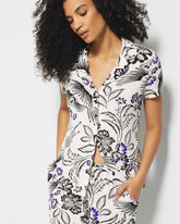 Short Sleeve Notch Collar Pajama Top - FLY BY NIGHT CHMPGNE DRMS | Soma Women