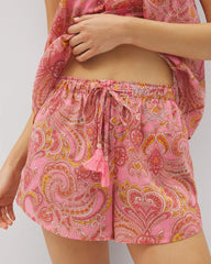 Cotton Voile Pajama Short - SHOW OFF PAISLEY P GUAVA | Soma Women