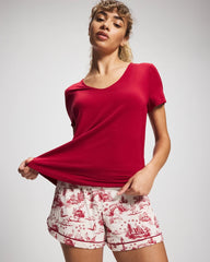 Classic Pajama Top - PAINT THE TOWN RED | Soma Women