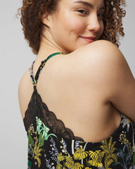 Lace Pajama Cami - OASIS PALMS BLACK/WS | Soma Women
