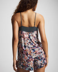 Mesh Trim Pajama Cami - PETAL MOSAIC PETROL | Soma Women