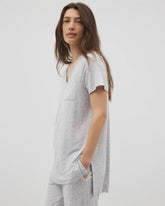 Slub Short Sleeve Tunic Pajama Tee - BLUE SLUB | Soma Women