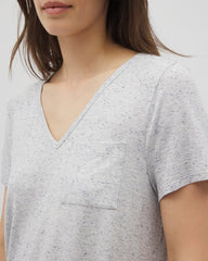 Slub Short Sleeve Tunic Pajama Tee - BLUE SLUB | Soma Women