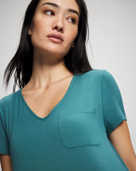 Short-Sleeve Sleepshirt - CERULEAN TEAL | Soma Women