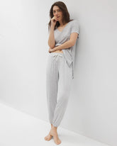 Slub Banded Ankle Pajama Pant - BLUE SLUB | Soma Women