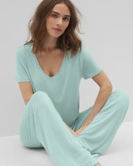 Short Sleeve Pajama Tee - HARBOR GREEN | Soma Women