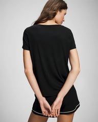 Short Sleeve Pajama Tee - BLACK | Soma Women