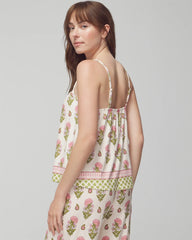 Smocked Pajama Cami - PAISLEY FLORAL BORDER WS | Soma Women