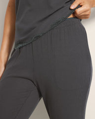 Rib Ankle Pajama Pants - DARK EVERGLADE | Soma Women