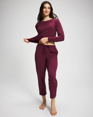 Crop Pajama Pants - VELVET PLUM | Soma Women