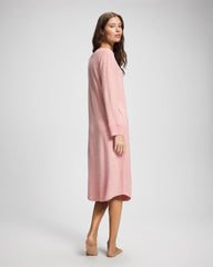 Long Sleeve Midi Sleepshirt - CAMEO PINK/DUSTY ROSE | Soma Women